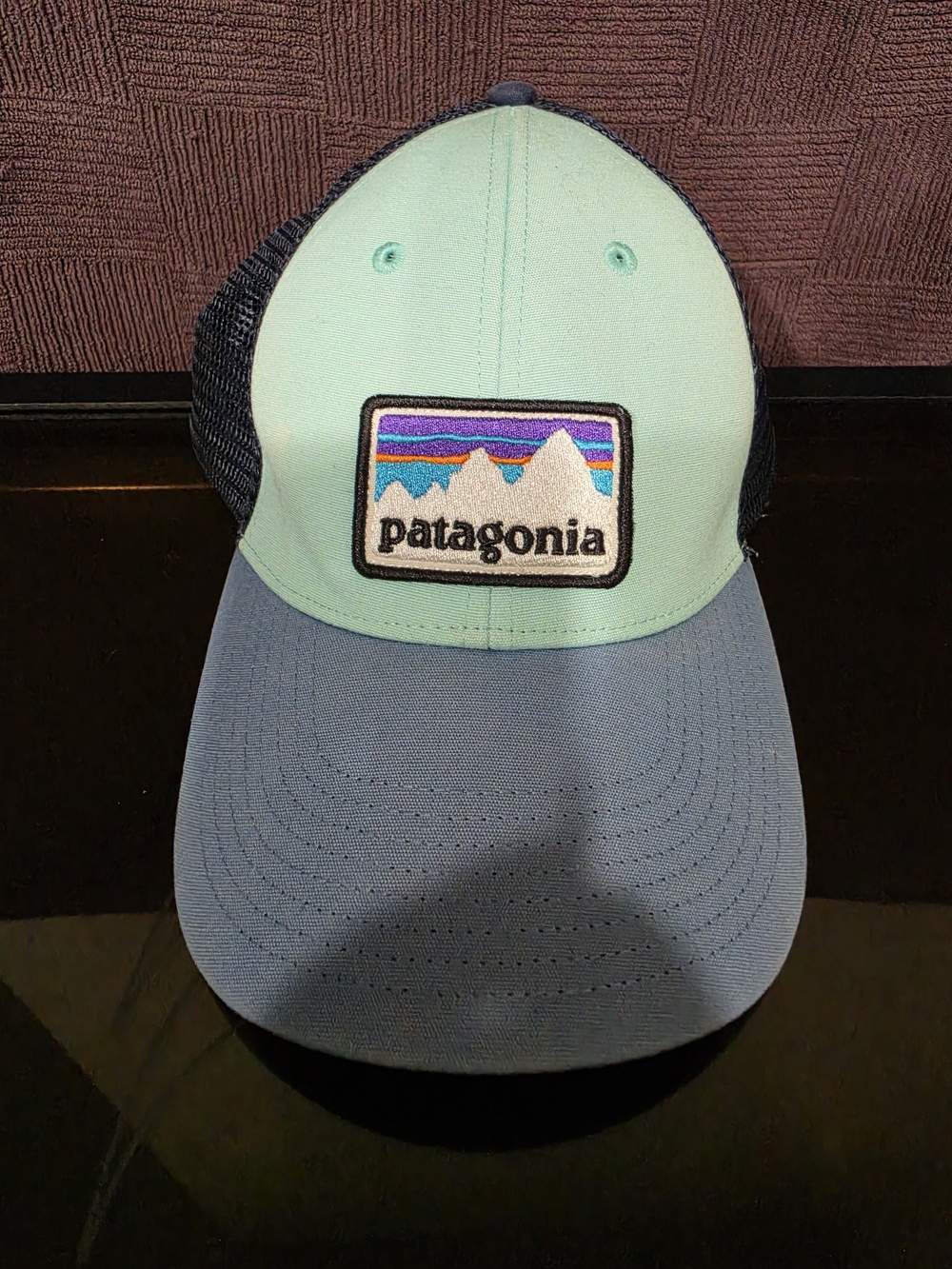 Patagonia Kids Mint & Blue Trucker Hat